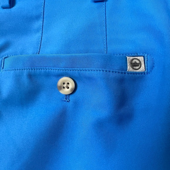 Peter Millar Golf Shorts Mens 32 Performance Blue 9'' Inseam Classic Chino - Picture 5 of 10